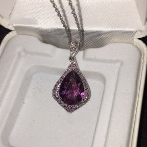 Stirling silver amethyst necklace